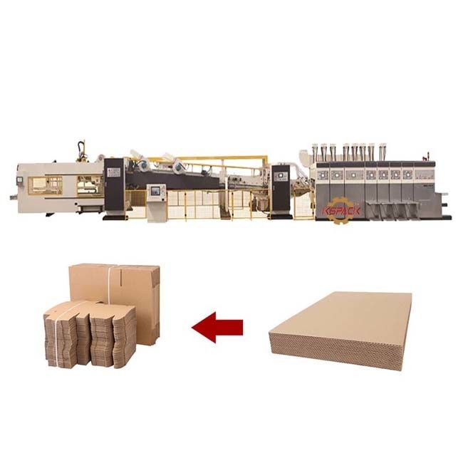 Automatic Corrugated Box Printing Machine Folder Gluer Product Line