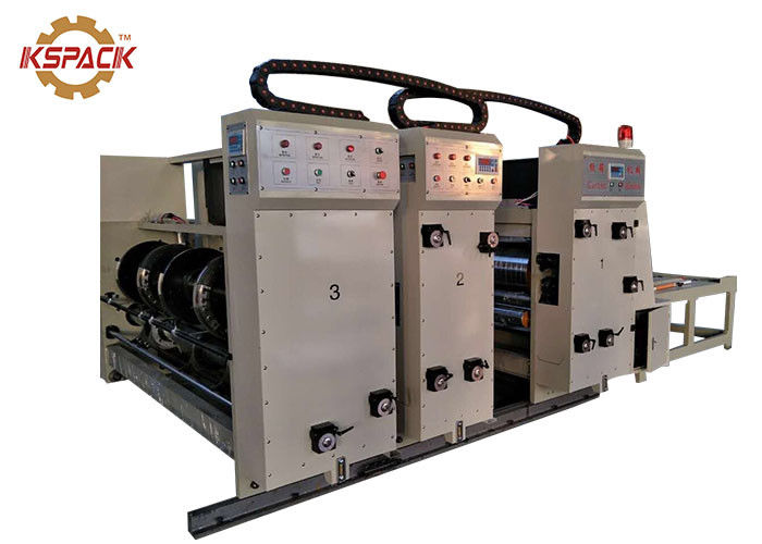 Chain Feeder Corrugated Box Printing Machine Die Cutter 900 * 1800mm High Resolution