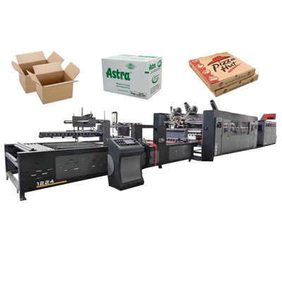 5 Renkli Flexo Baskı Slotting Die Kesme Makinesi Folder Gluer Strapping Inline ile