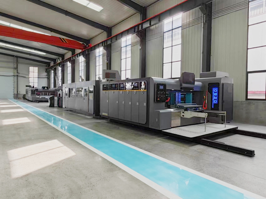 Tam Otomatik Yüksek Hızlı Dalgalanmış Karton Kutusu Yazıcı Slotter Die Cutter Ve Dosya Yapıştırıcı