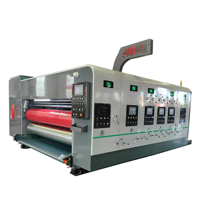 Otomatik flexo 4 renkli yazıcı slotter ölçekli kesiciler dalgalanmış karton makinesi