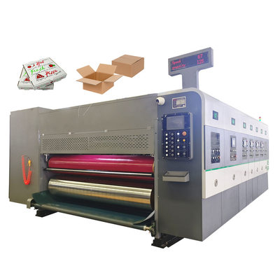Tam Bilgisayarlı Fleksif Gömlek Kutusu Yazdırma Makinesi 4 Renkli Yazıcı Slotter Die Cutter Makine